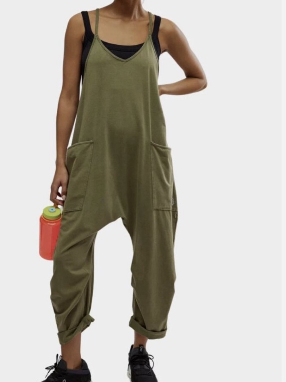 FP Movement Hot Shot Onesie Jumpsuit Romper Free People Olive green s